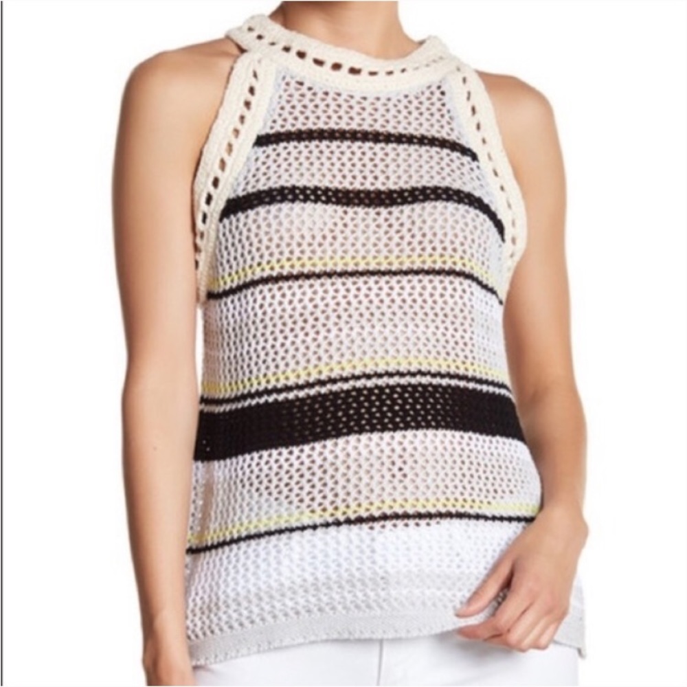 Anthropologie John + Jenn Crochet Tank 0137